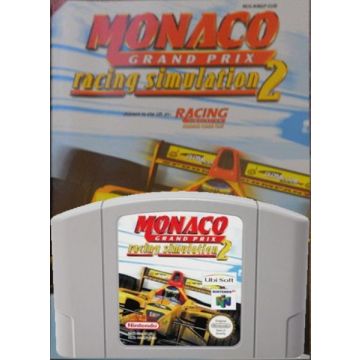 Monaco Grand Prix Racing Simulation 2-Kale Cassette Incl. Handleiding (N64) Gebruikt