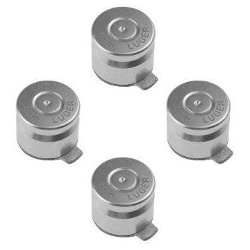 Merkloos Aluminium Bullet PS3 + PS4 Buttons-Zilver (PlayStation 4) Nieuw