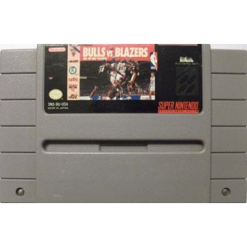 Bulls VS Blazers And The NBA Playoffs-Kale Cassette Amerikaans (SNES) Gebruikt