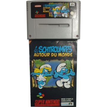 The Smurfs Travel the World-Kale Cassette Incl. Handleiding (SNES) Gebruikt