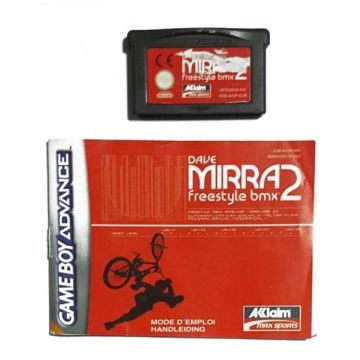 Dave Mirra Freestyle Bmx 2-Kale Cassette Incl. Handleiding (GBA) Gebruikt