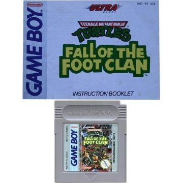 Teenage Mutant Hero Turtles Fall of the Foot Clan-Kale Cassette Incl. Handleiding (Game Boy) Gebruikt