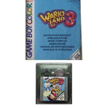Wario Land 3-Kale Cassette Incl. Handleiding (GBC) Gebruikt
