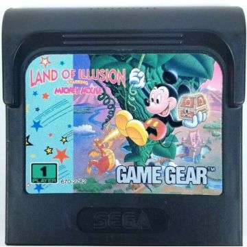 Land of Illusion Starring Mickey Mouse-Kale Cassette (Sega GameGear) Gebruikt