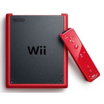 Nintendo Wii Mini Rood-Standaard (Wii) Gebruikt