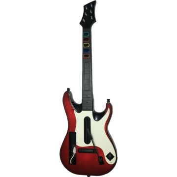 Guitar Hero 5 / Rock Band Wireless Controller-Alleen Gitaar Rood / Wit (Wii) Gebruikt
