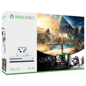 Xbox One S 1TB Pack-Assassin's Creed Origins & Rainbow Six Siege (Xbox One) Nieuw