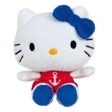 Play by Play Hello Kitty Beanbag Pluche 12CM-Blue Bow & Red Pants (Diversen) Nieuw