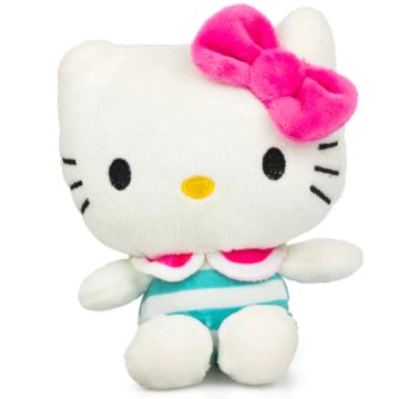 Play by Play Hello Kitty Beanbag Pluche 12CM-Pink Bow & Green Striped Pants (Diversen) Nieuw