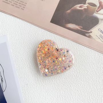 Merkloos Diamond Heart Pop Up Phone Holder-Pastel Oranje (Diversen) Nieuw
