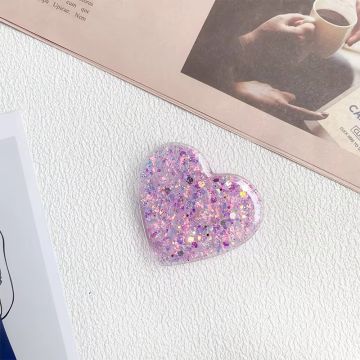 Merkloos Diamond Heart Pop Up Phone Holder-Pastel Donkerroze (Diversen) Nieuw