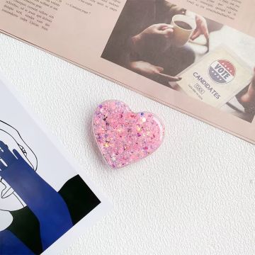 Merkloos Diamond Heart Pop Up Phone Holder-Pastel Lichtroze (Diversen) Nieuw