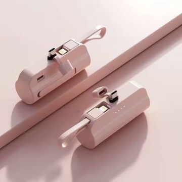 Merkloos Mini Powerbank 10000mAh USB-C-Roze (Diversen) Nieuw
