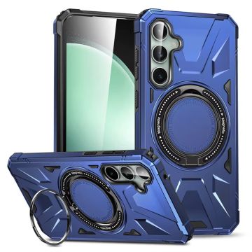 Merkloos Metallic Blue Magnetic Soft Case with Ring-iPhone 13 Pro (Phones) Nieuw