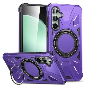 Merkloos Metallic Purple Magnetic Soft Case with Ring-Samsung S24 Ultra (Phones) Nieuw