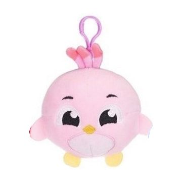 WL Angry Birds Squashy Podgies Clip-On Mini Pluche-Pink (Diversen) Nieuw
