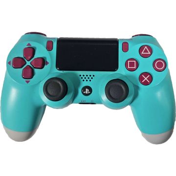 Sony DualShock 4 V2 Wireless Controller Custom-Berry Blue (met Witte Back Cover) (PlayStation 4) Gebruikt
