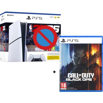 Sony PlayStation 5 Slim-Disc Version Incl. Call of Duty Black Ops 7 (NBA 2K26 Omdoos) (PlayStation 5) Nieuw