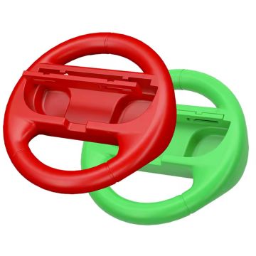 Merkloos Steering Wheel Grip Pair for Nintendo Switch 2 Joy-Con-Vol Groen / Vol Rood (Switch 2) Nieuw