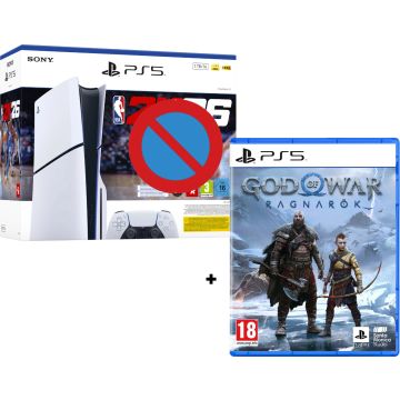 Sony PlayStation 5 Slim-Disc Version Incl. God of War Ragnarok (NBA 2K26 Omdoos) (PlayStation 5) Nieuw
