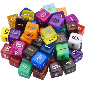 Merkloos Dice Set 6-Pack-Willekeurig (Diversen) Nieuw