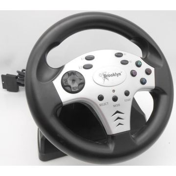 Brooklyn Booster 2800 Steering Wheel-Incl. Foot Pedal (PlayStation 2) Gebruikt
