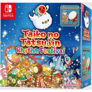 Taiko No Tatsujin Rhythm Festival-Drum Bundel (Switch) Nieuw
