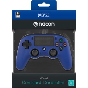 Bigben Nacon Wired Compact Controller-Blauw (PlayStation 4) Gebruikt