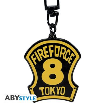 ABYstyle Fire Force Metalen Sleutelhanger-Company 8 Emblem (Diversen) Nieuw