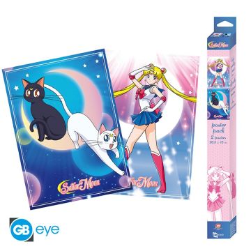 GBeye Sailor Moon 2 Chibi Poster Set-Sailor Moon & Cats (Diversen) Nieuw