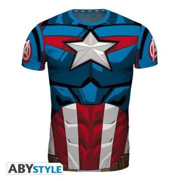 ABYstyle Marvel Captain America Costume Replica T-Shirt-Maat S (Diversen) Nieuw