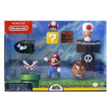 Jakks Pacific World of Nintendo Super Mario Acorn Plains Figure Set-Standaard (Diversen) Nieuw