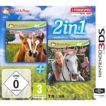 2in1 My Foal 3D + My Riding Stables 3D-Duits (3DS) Nieuw