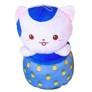 Play by Play Sitting Cat in Bubble Tea Pluche 38CM-Blauw (Diversen) Nieuw