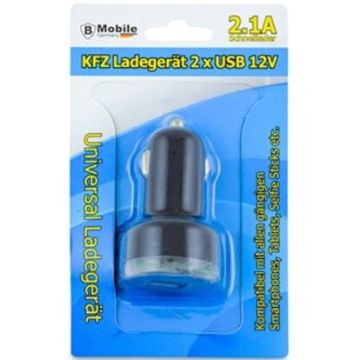 Mobile Germany Dual USB Car Charger 12V-Zwart (Diversen) Nieuw