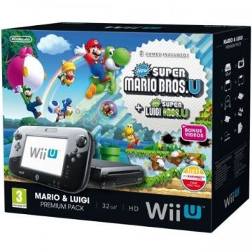 Nintendo WiiU Premium Pack 32GB Boxed-New Super Mario Bros. U + New Super Luigi U (Wii U) Gebruikt