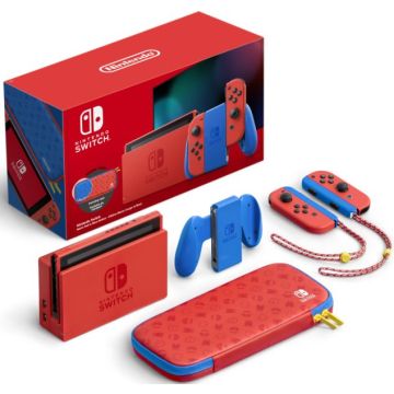 Nintendo Switch Console 2019 Upgrade Special Edition-Mario Red & Blue (Switch) Gebruikt