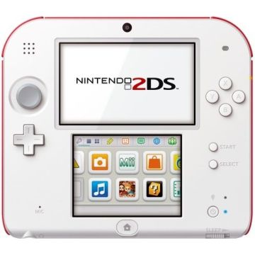 Nintendo 2DS-Wit / Rood (2DS) Gebruikt