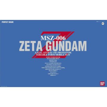 Bandai Hobby Mobile Suit Zeta Gundam-MSZ-006 Zeta Gundam 1/60 PG (Diversen) Nieuw