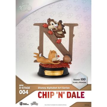 Beast Kingdom Disney 100 Years of Wonder Alphabet Art Series Mini Diorama Stage-Chip 'n' Dale (Diversen) Nieuw