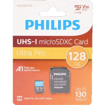 Philips Ultra Pro UHS-I MicroSDXC Incl. Adapter-128GB (Diversen) Nieuw