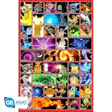 ABYstyle Pokémon Maxi Poster-Moves (Diversen) Nieuw