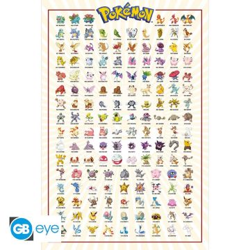 ABYstyle Pokémon Maxi Poster-Kanto 151 (Diversen) Nieuw