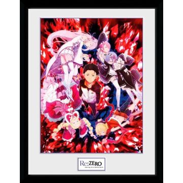 GBeye Re:Zero Starting Life in Another World Framed Print 30x40CM-Key Art (Diversen) Nieuw