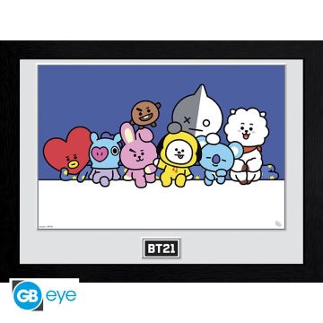 GBeye BT21 Framed Print 30x40CM-Group (Diversen) Nieuw