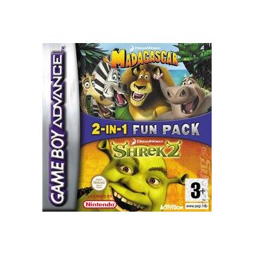2-In-1 Fun Pack Madagascar + Shrek 2-Standaard (GBA) Gebruikt