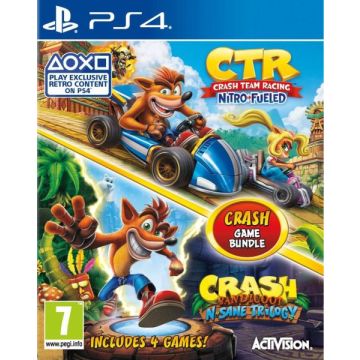 Crash Team Racing Nitro-Fueled + Crash Bandicoot N.Sane Trilogy-Standaard (PlayStation 4) Nieuw