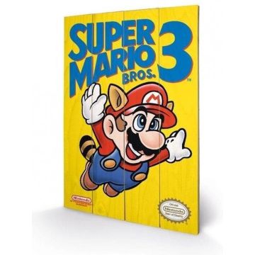Pyramid Int. Nintendo Printing on Wood 40x59CM-Super Mario Bros. 3 (Diversen) Nieuw