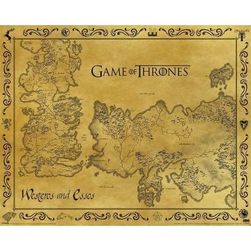 Hole in the Wall Game of Thrones Mini Poster-Antique Map (Diversen) Nieuw