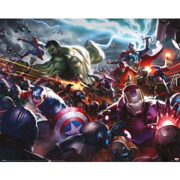 Hole in the Wall Marvel Mini Poster-Future Fight Heroes Assault (Diversen) Nieuw